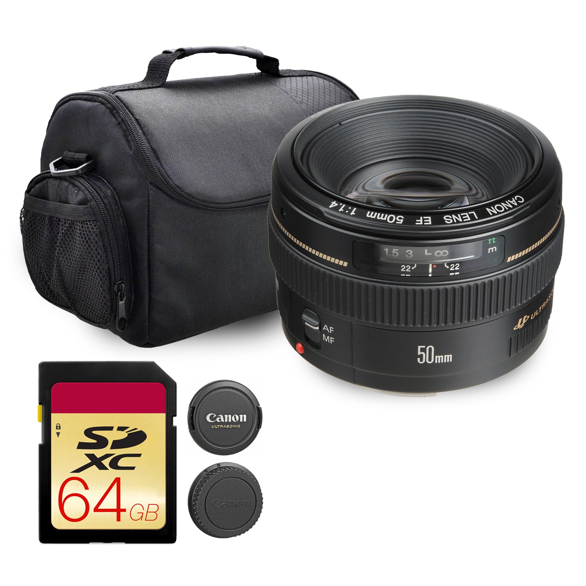 （値下げ可能） Canon EF 50mm f/1.4 USM レンズ Canon EF 50mm f/1.4 USM Lens (2515A003) Bundle | For Portraits
